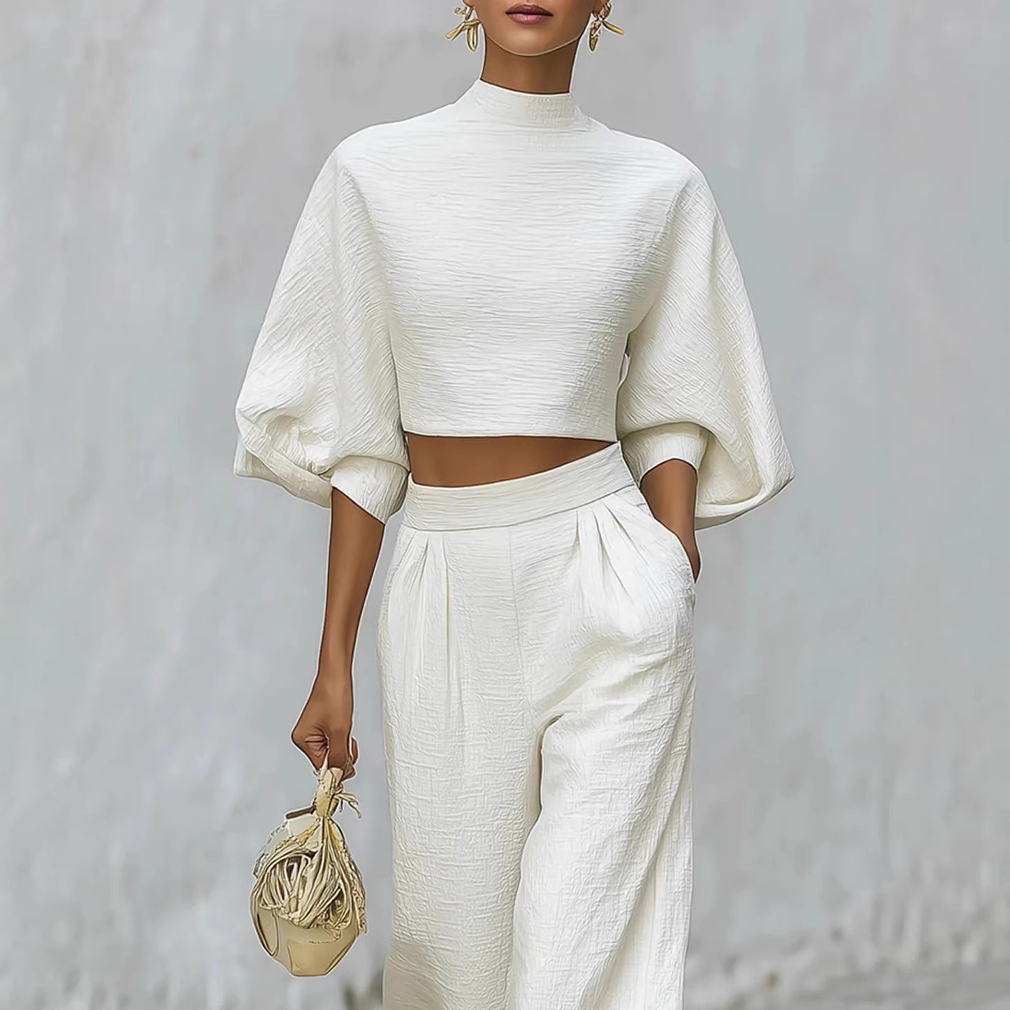 Set Bluză și Pantaloni Casual de Damă - Două Piese Elegante
