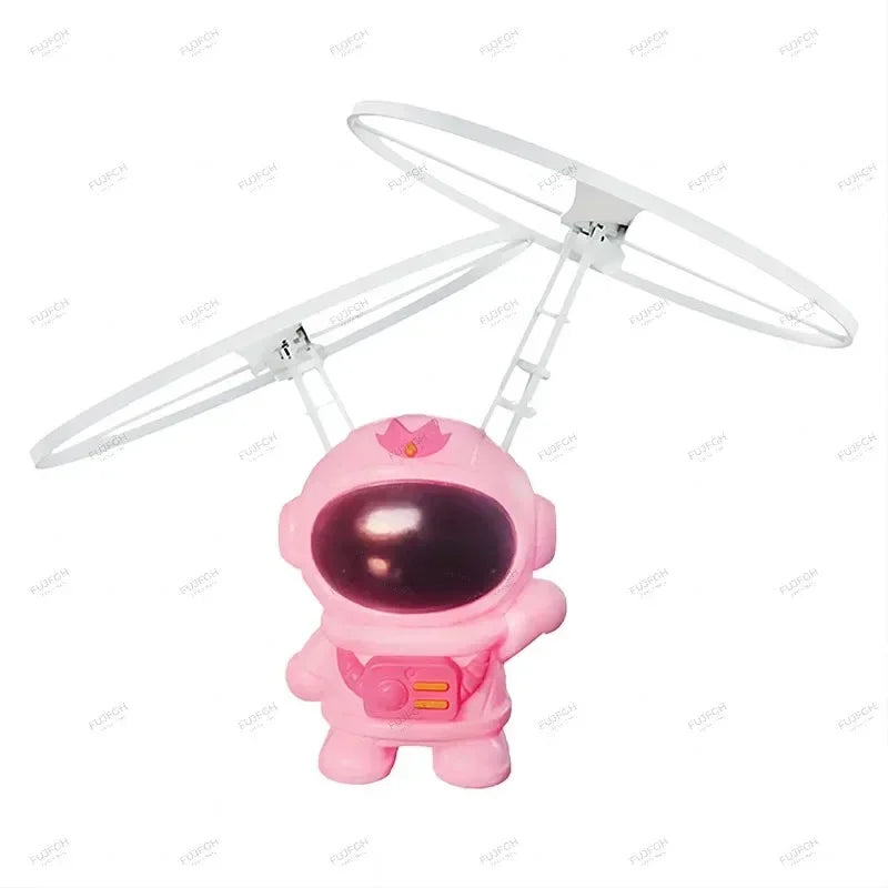 Robot Astronaut Zburător cu Levitație - Dronă Controlată Manual cu Lumini LED Interactive - Jucărie Outdoor pentru Copii