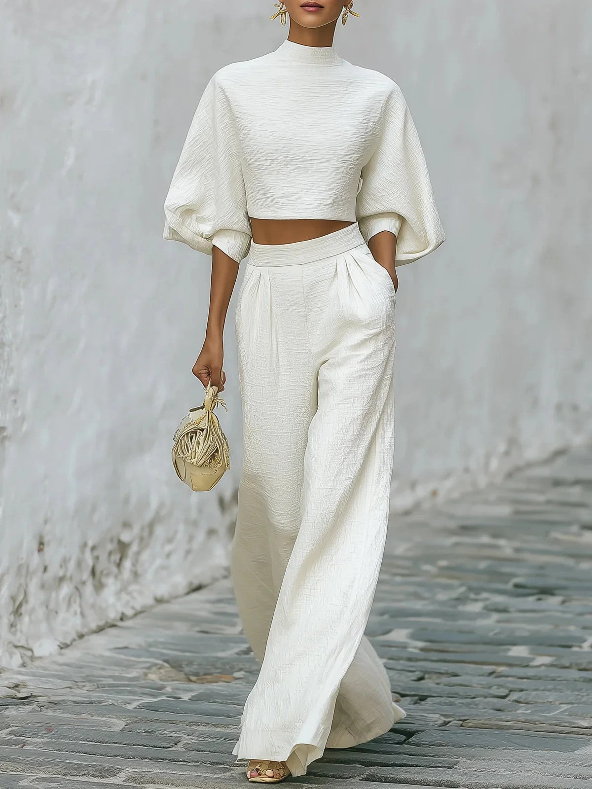 Set Bluză și Pantaloni Casual de Damă - Două Piese Elegante