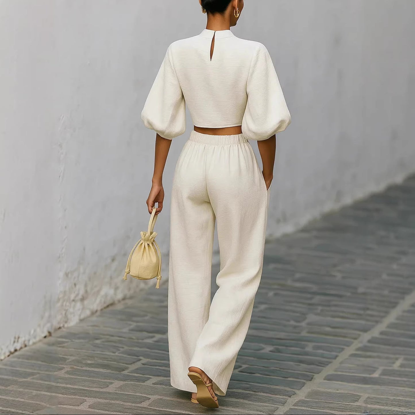 Set Bluză și Pantaloni Casual de Damă - Două Piese Elegante