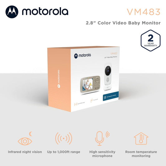 Baby Monitor Motorola VM483 – Monitor Video pentru Bebeșuși