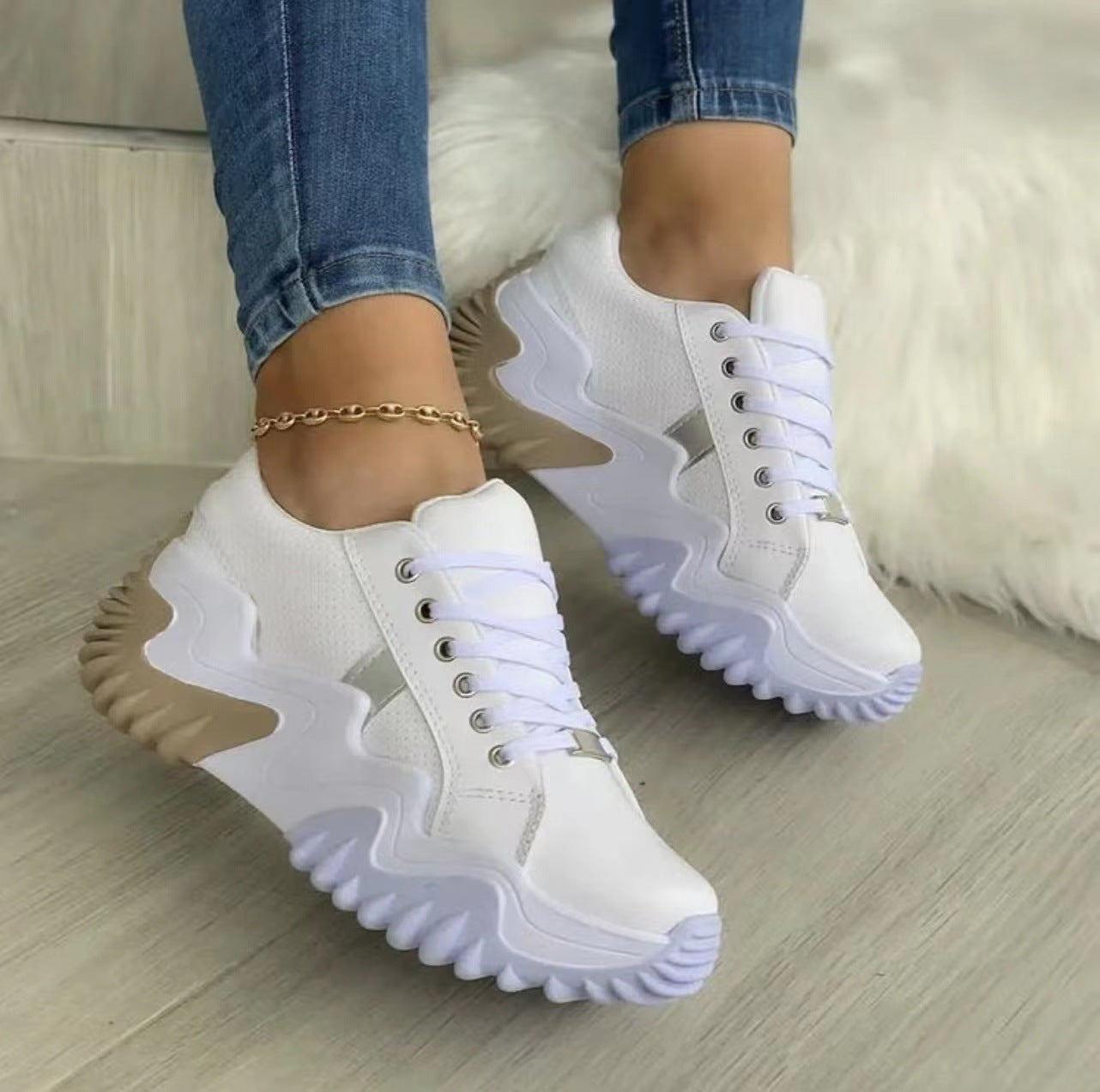 Pantofi Sport Damă cu Șireturi