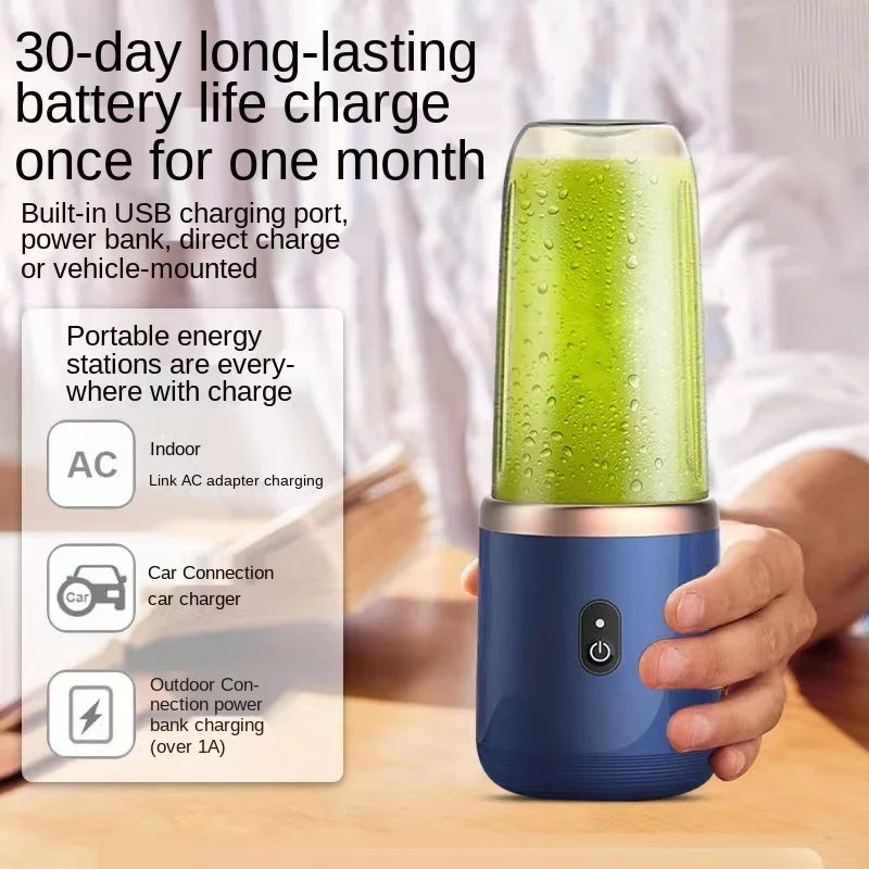 Blender Portabil Electric - Mixer Fructe USB Reîncărcabil pentru Smoothie și Shake-uri