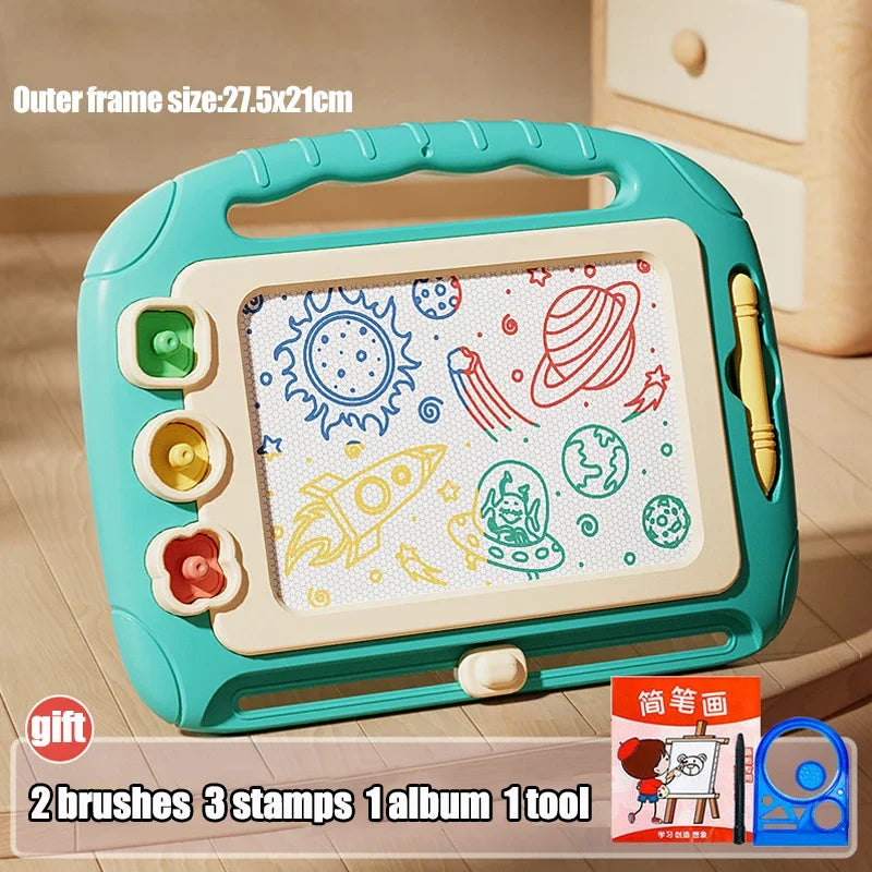 Tablă Magnetică de Desen pentru Copii - Jucărie Educativă Montessori cu Stilou Magnetic - Graffiti Board