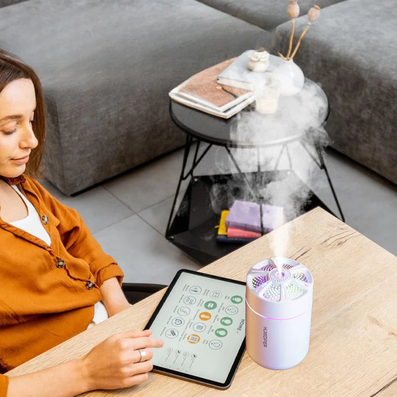 Difuzor Aromaterapie Mini 180ml - Umidificator Ultrasonic Silențios