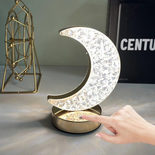 Lampă LED Lună 3D - Veioză Ambientală USB cu 3 Culori și Dimmer