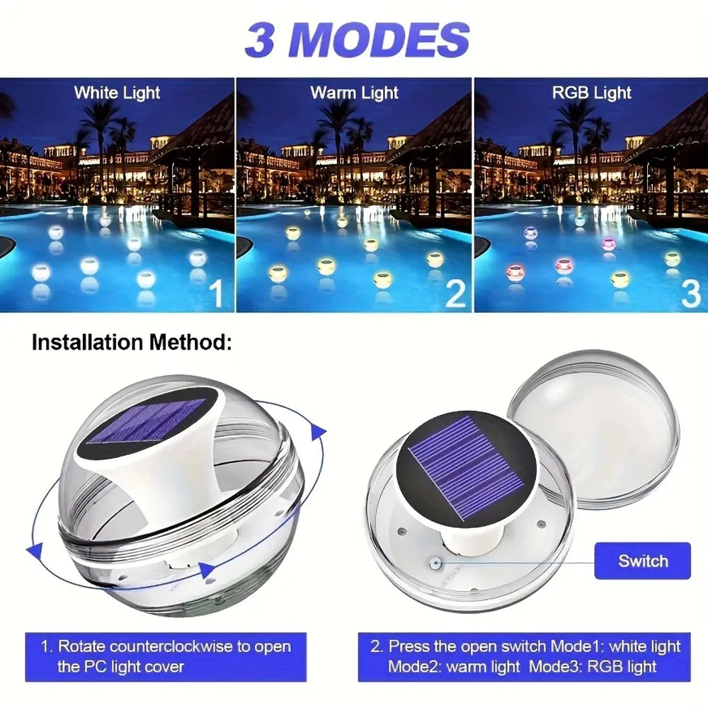 Lampă Solară Plutitoare LED RGB - Decorațiune Premium pentru Piscină și Grădină