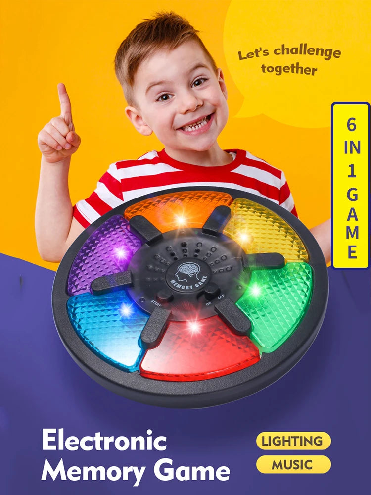 Joc Electronic de Memorie și Puzzle pentru Copii - Mașină Interactivă de Antrenament Creier cu Lumini și Sunete
