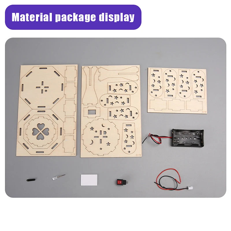 Kit DIY Lampă de Masă din Lemn - Proiect Educațional STEM