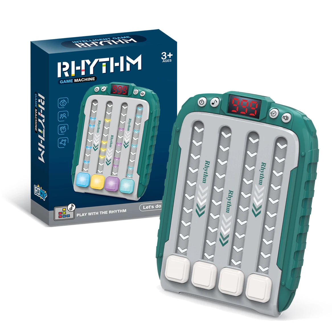 Joc Electronic de Ritm și Reflexe pentru Copii - Consolă Muzicală Interactivă cu Lumini LED
