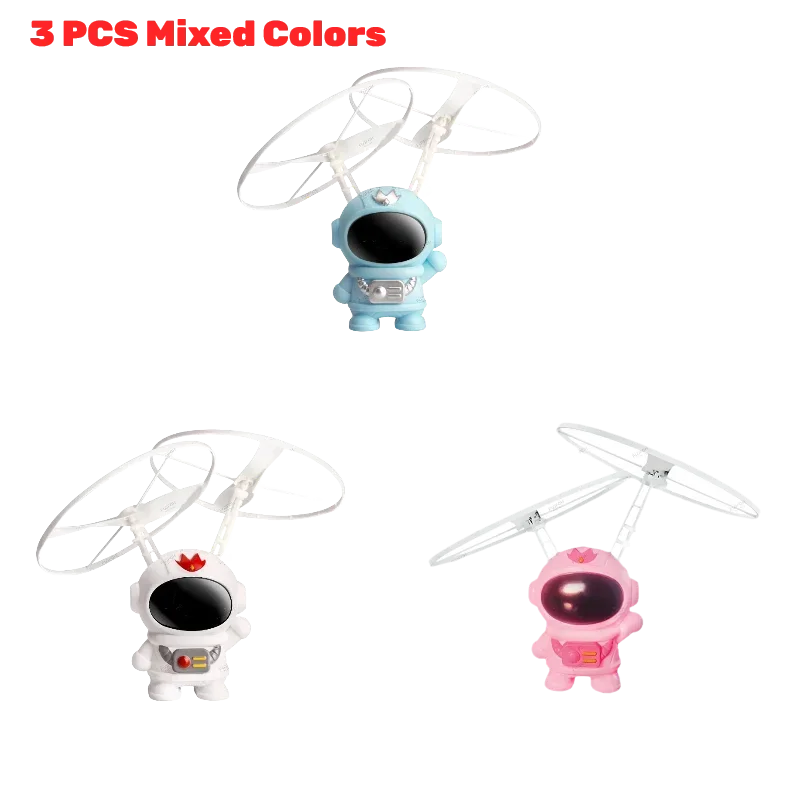 Robot Astronaut Zburător cu Levitație - Dronă Controlată Manual cu Lumini LED Interactive - Jucărie Outdoor pentru Copii