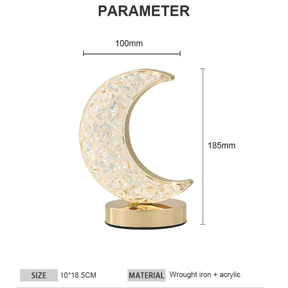 Lampă LED Lună 3D - Veioză Ambientală USB cu 3 Culori și Dimmer