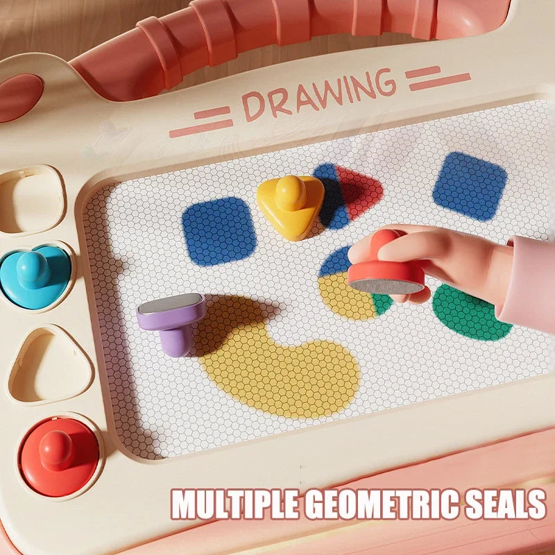 Tablă Magnetică de Desen pentru Copii - Jucărie Educativă Montessori cu Stilou Magnetic - Graffiti Board