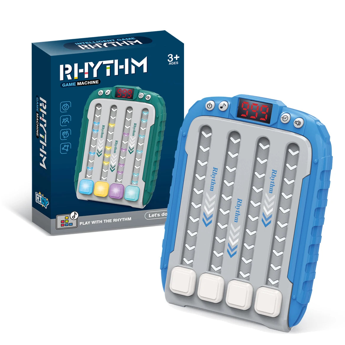Joc Electronic de Ritm și Reflexe pentru Copii - Consolă Muzicală Interactivă cu Lumini LED