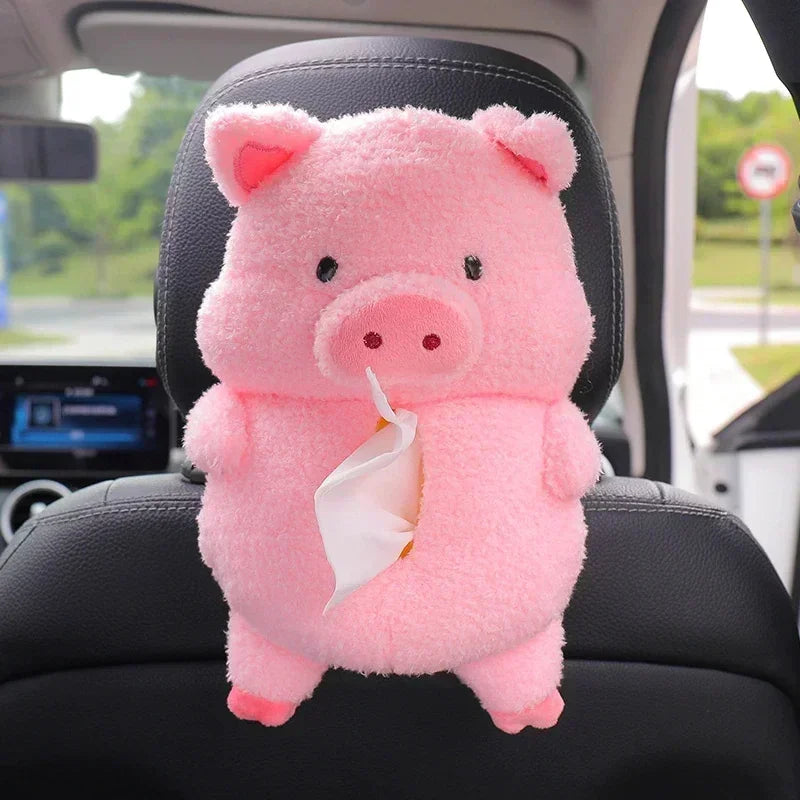 Suport Șervețele Pluș Kawaii - Cutie Hartoți Animalute pentru Mașină și Casă