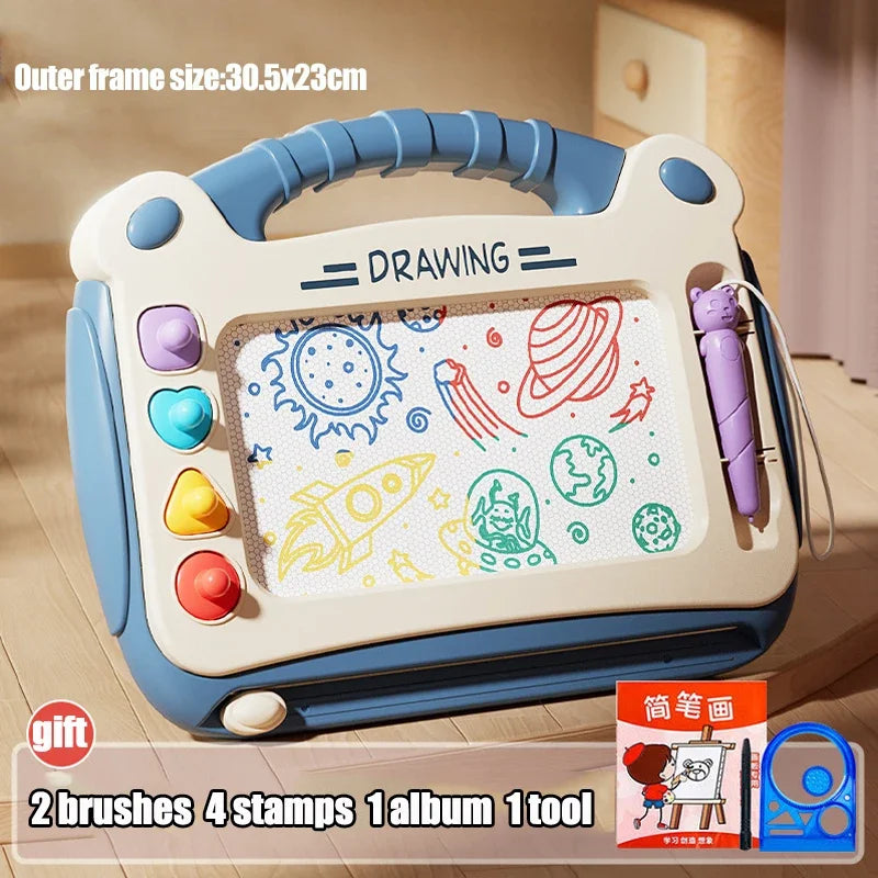 Tablă Magnetică de Desen pentru Copii - Jucărie Educativă Montessori cu Stilou Magnetic - Graffiti Board