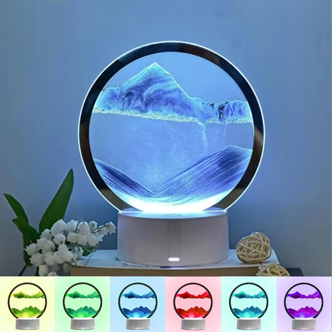 Lampă LED Lună 3D - Veioză Ambientală USB cu 3 Culori și Dimmer
