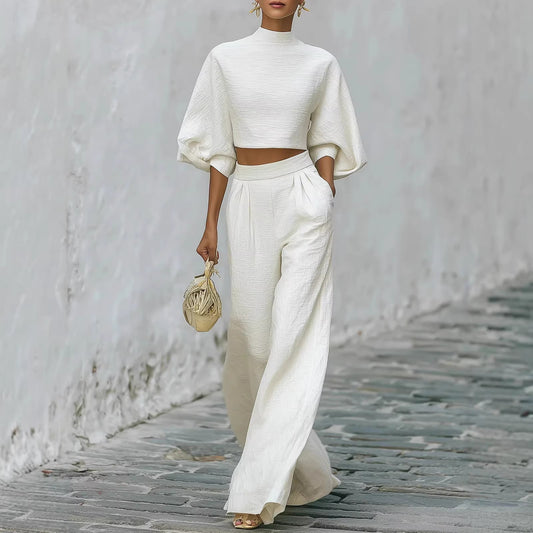 Set Bluză și Pantaloni Casual de Damă - Două Piese Elegante